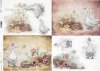 arroz decoupage ganso, flores*Reis Decoupage Gans, Blumen*рисовая декупаж гусь, цветы